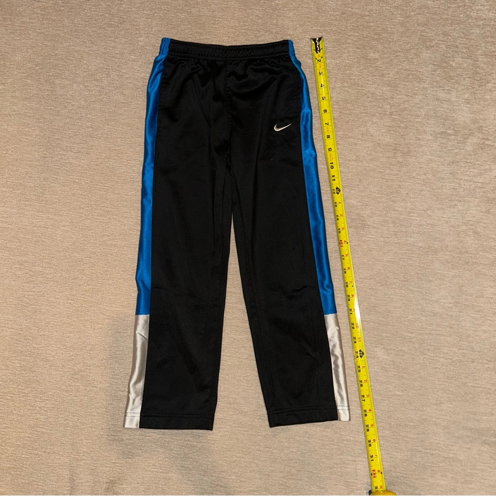 Nike Kids Black and Blue Joggers with White Size 7